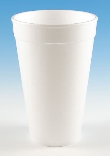 Cup 16 OZ Polystyrene Foam White 25 Count/Pack 20 Packs/Case