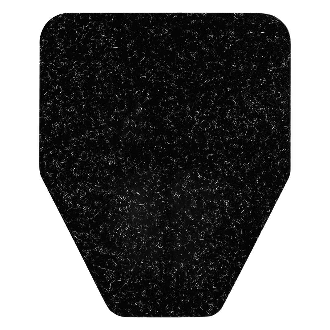 Urinal Floor Mat Black PET Rubber 12/Case