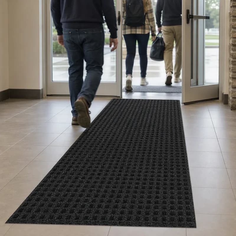 WaterHog® Entrance Mat 48X144 IN Charcoal With Smooth Backing 1/Each
