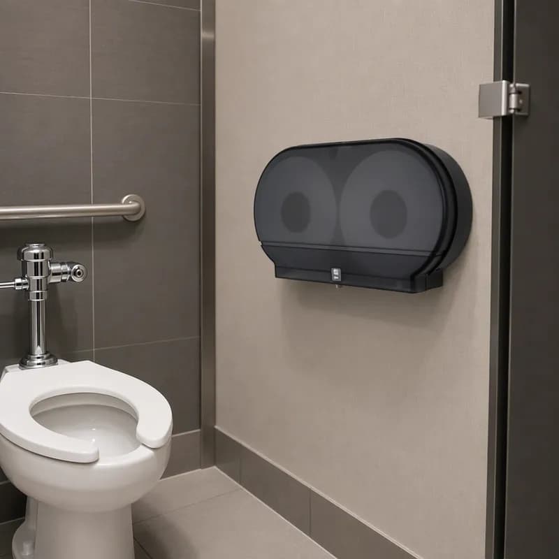 Toilet Paper Dispenser Black Translucent Jumbo (JRT) Twin 1/Each