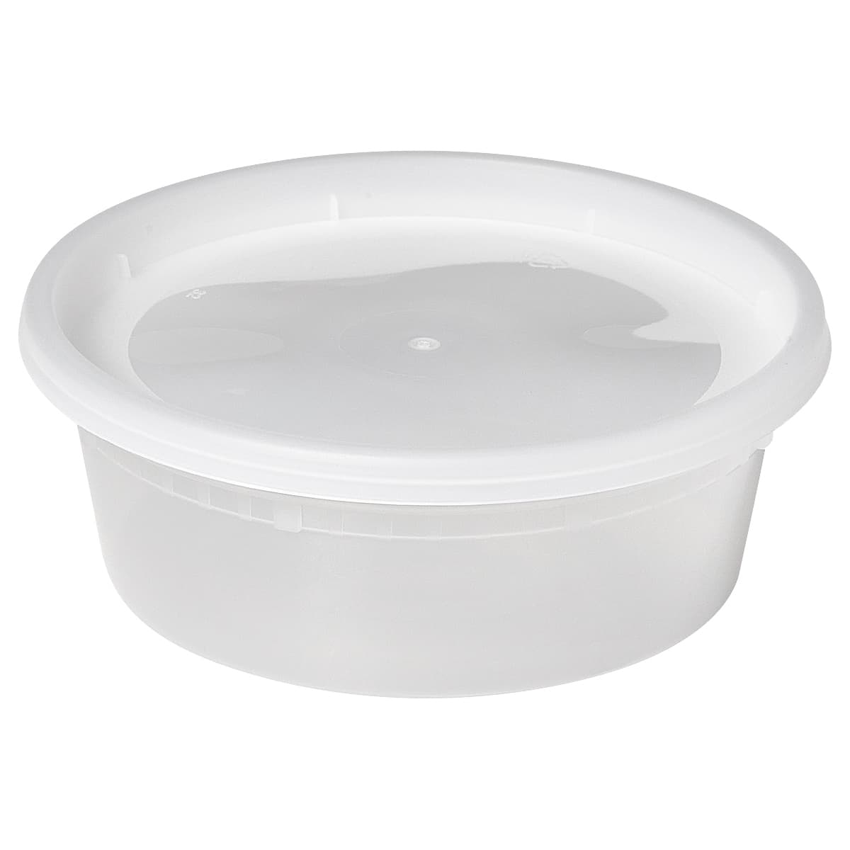 Victoria Bay Deli Container Base & Lid Combo 8 OZ PP Clear Round Heavy Duty 240/Case