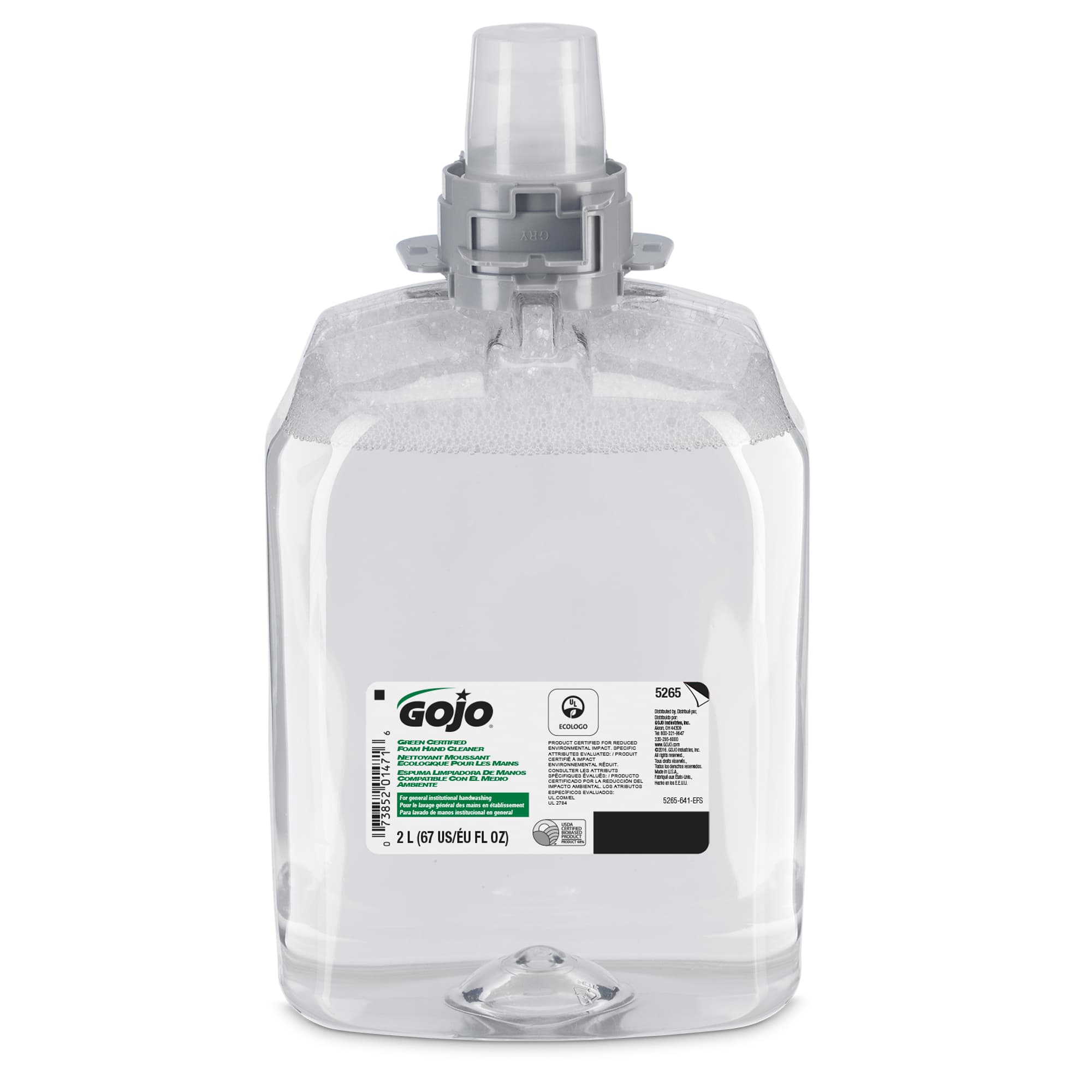 GOJO® Hand Cleaner Foam 2000 mL 4.05X5.58X10.26 IN Fragrance Free Clear Foaming For FMX-20 2/Case