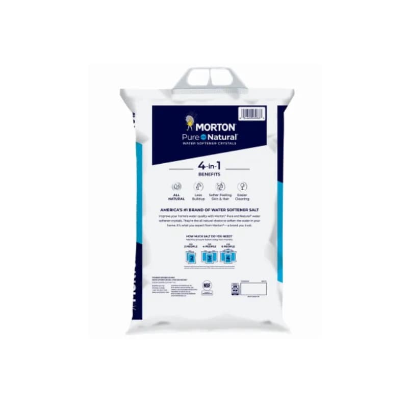 Pure & Natural Water Softening Salt 40 LB White Odorless Sodium Chloride Crystals 1/Bag