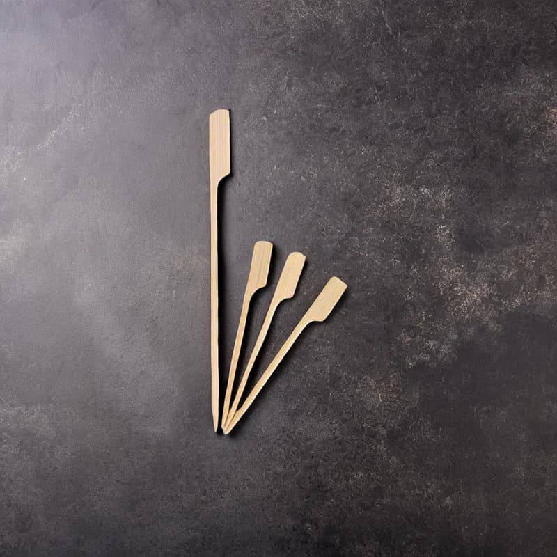 Poly King® Paddle Pick 3.5 IN Bamboo 50 Count/Pack 20 Packs/Case 1000 Count/Case