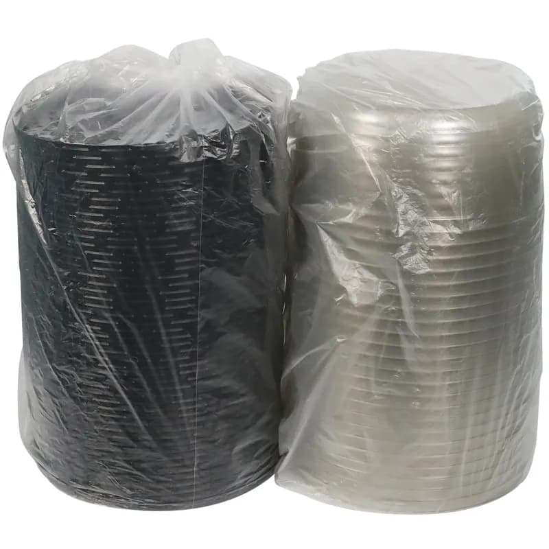 Cake Container & Lid Combo With Dome Lid 9.8125X4.7813 IN PET Black Clear Round 50/Case