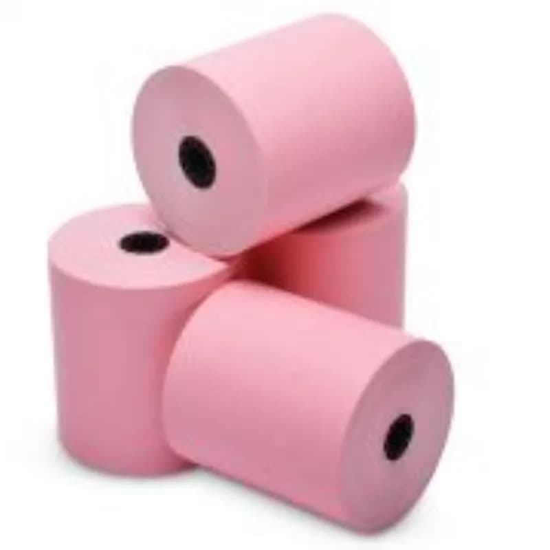 Cash Register Receipt Roll 3.125IN X220FT Pink Thermal Paper 50/Case