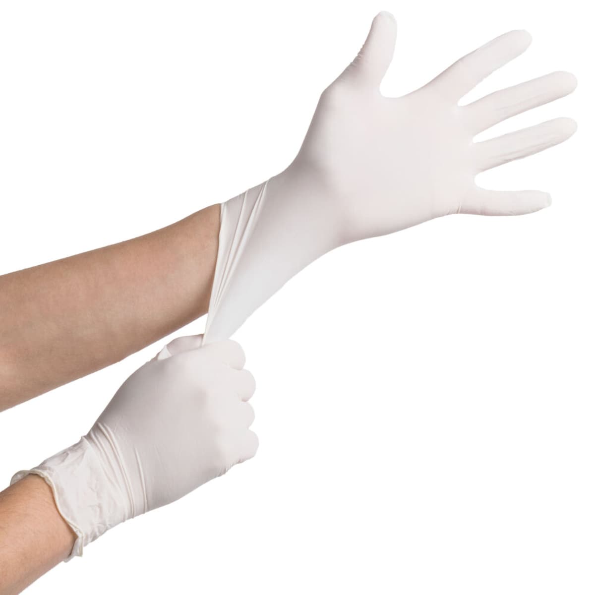 Gloves Medium (MED) Latex Powder-Free 100 Count/Pack 10 Packs/Case 1000 Count/Case