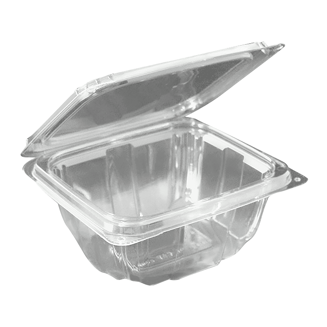 Deli Container Hinged With Flat Lid 16 OZ 200/Case