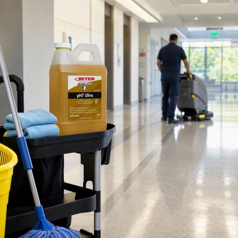 pH7 FastDraw® Ultra Lemon Floor Cleaner 2 L Neutral Concentrate Liquid Low Foam 4/Case