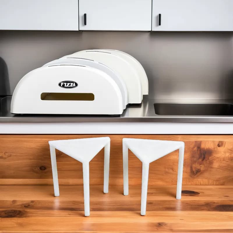 Pizza Saver & Box Stack PP White Triangle 1000/Case