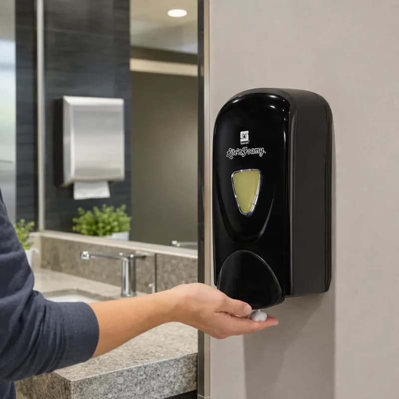 Lite'n Foamy® Hand Sanitizer & Soap Dispenser Foam 1000 mL Black 1/Each
