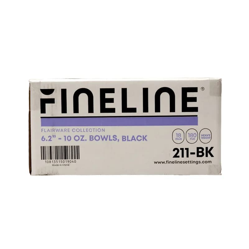 Flairware Bowl 10 OZ Black 180/Case