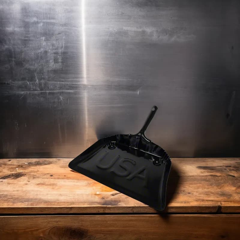 Dust Pan 12 IN Black Metal 1/Each