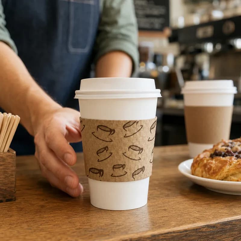 Bagcraft® Java Jacket® Cup Sleeve 4.7X2.5 IN Kraft Artisan For Fits 12-24OZ Cups 1300/Case