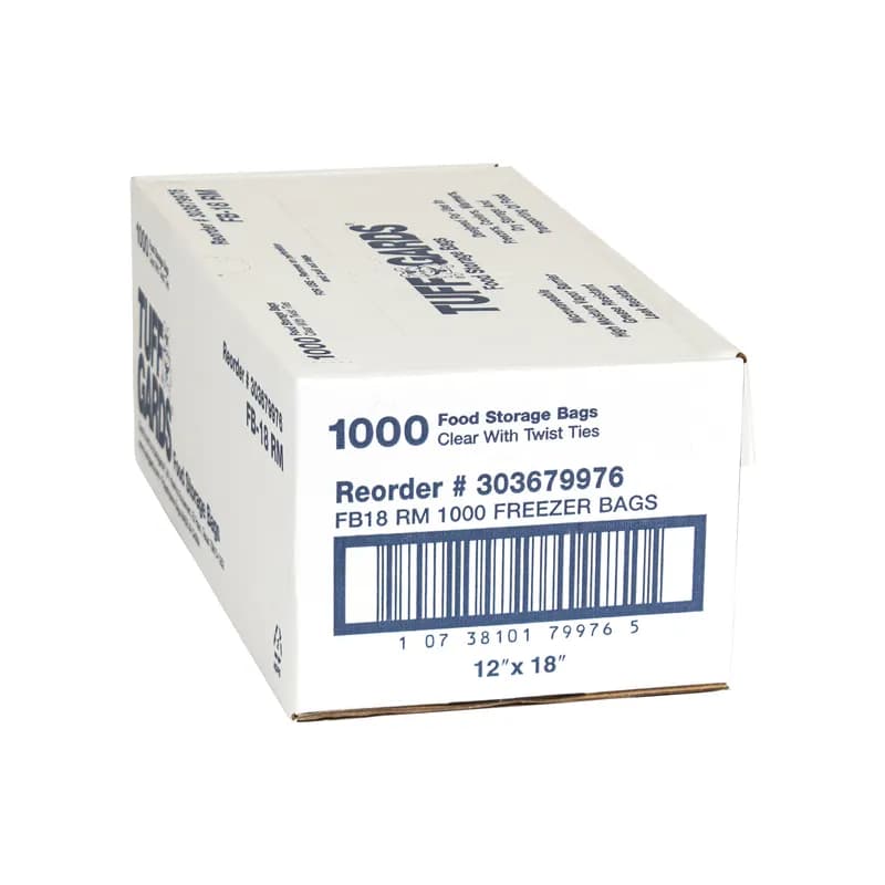 Tuffgards® Freezer Bag Roll 12X18 IN 6 QT PE Clear 1000/Case