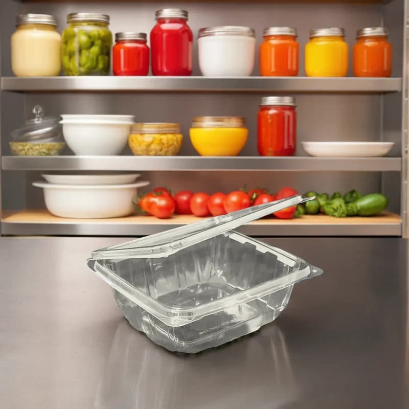 Deli Container Hinged With Flat Lid 32 OZ 200/Case