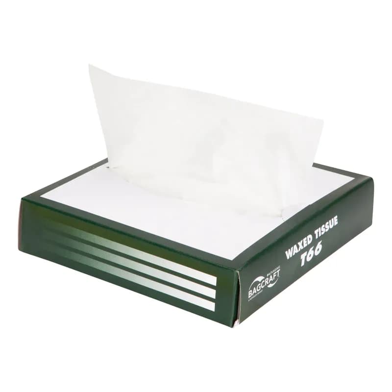 Bagcraft® BakeryWax Sheet 6X6 IN Dry Wax Paper Economy White Flat Pack 1000 Sheets/Pack 20 Packs/Case 20000 Sheets/Case
