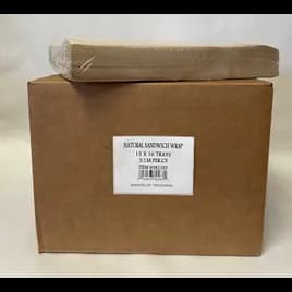 Sandwich Food Wrap 15X16 IN Natural No PFAS Added Grease Resistant 1000 Sheets/Pack 3 Packs/Case 3000 Count/Case