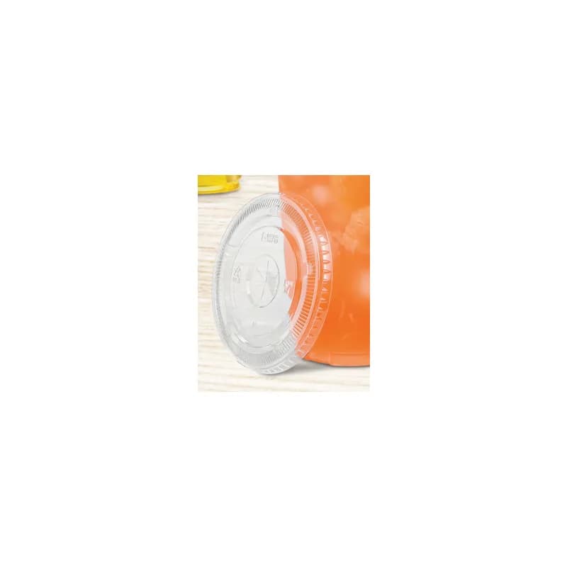 Victoria Bay Lid Flat 90MM PLA Clear For 12 FLOZ Cup Straw Slot 50 Rolls/Sleeve 20 Rolls/Case