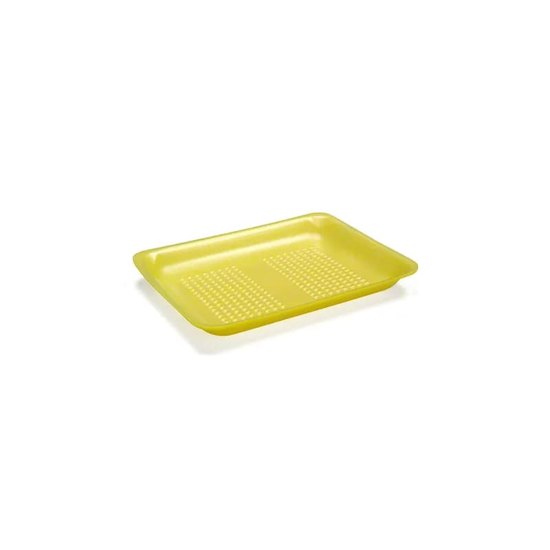 8S Supermarket Tray 10.5X8.25X0.7 IN Polystyrene Foam Yellow 500/Case