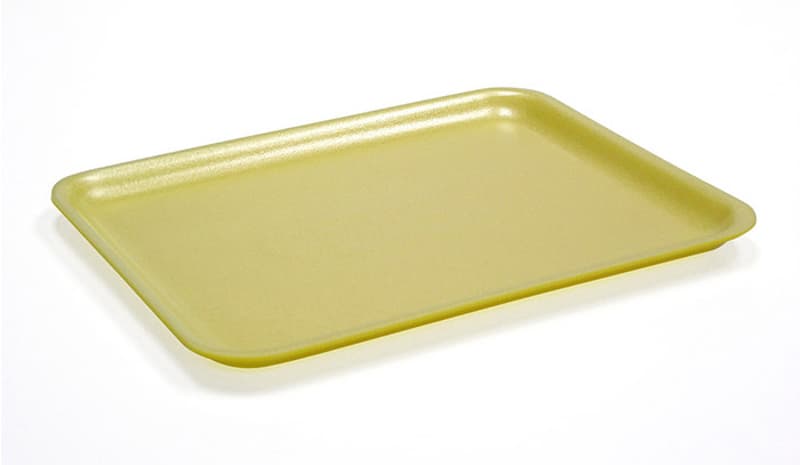 17S Supermarket Tray 8.4X4.5X0.7 IN Polystyrene Foam Yellow 500/Case