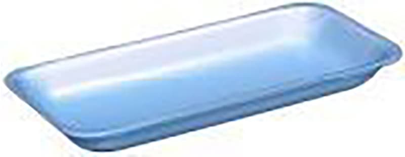 2 Supermarket Tray 8.4X5.9X1.2 IN Polystyrene Foam Blue 500/Case