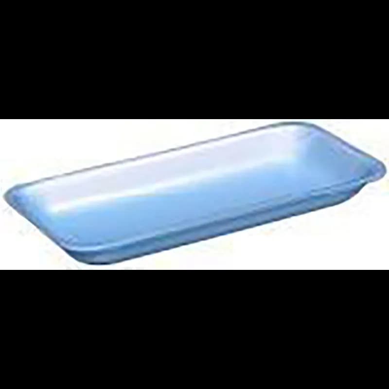 10P Supermarket Tray 10.75X5.5X1.2 IN Polystyrene Foam Blue 400/Case