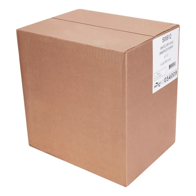 Bagcraft® Basket Liner Sandwich Wrap Sheet 9X12 IN Dry Wax Paper White Wet Strength 1000 Sheets/Pack 6 Packs/Case