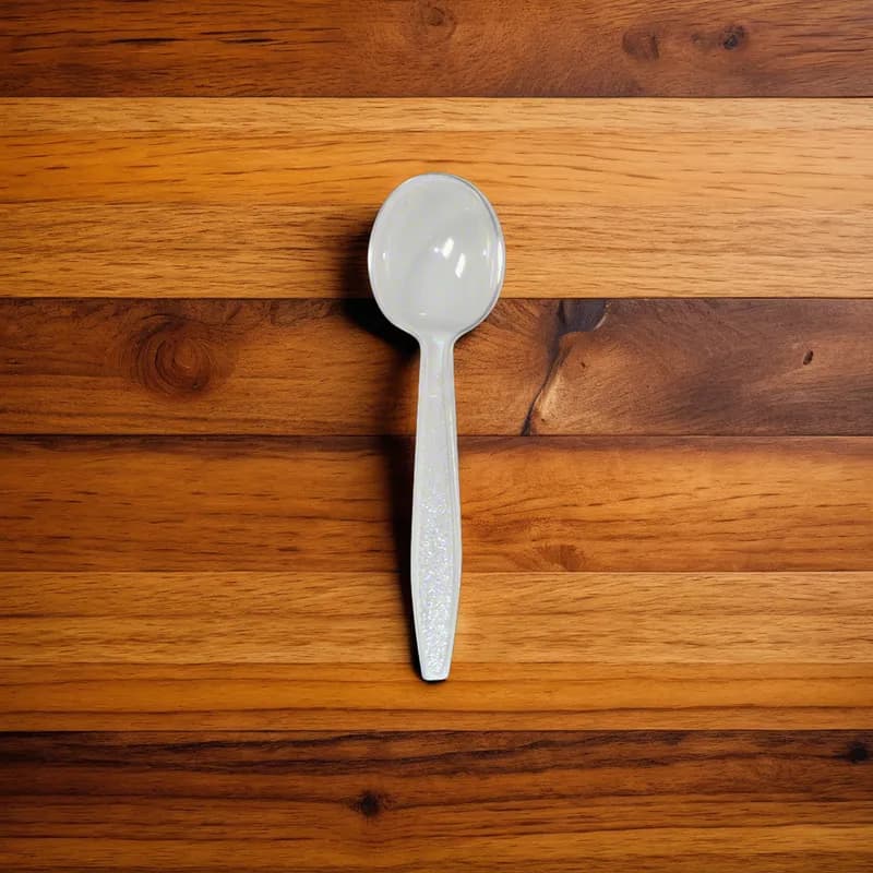 Soup Spoon Clear Heavyweight Textured Handle 1000/Case