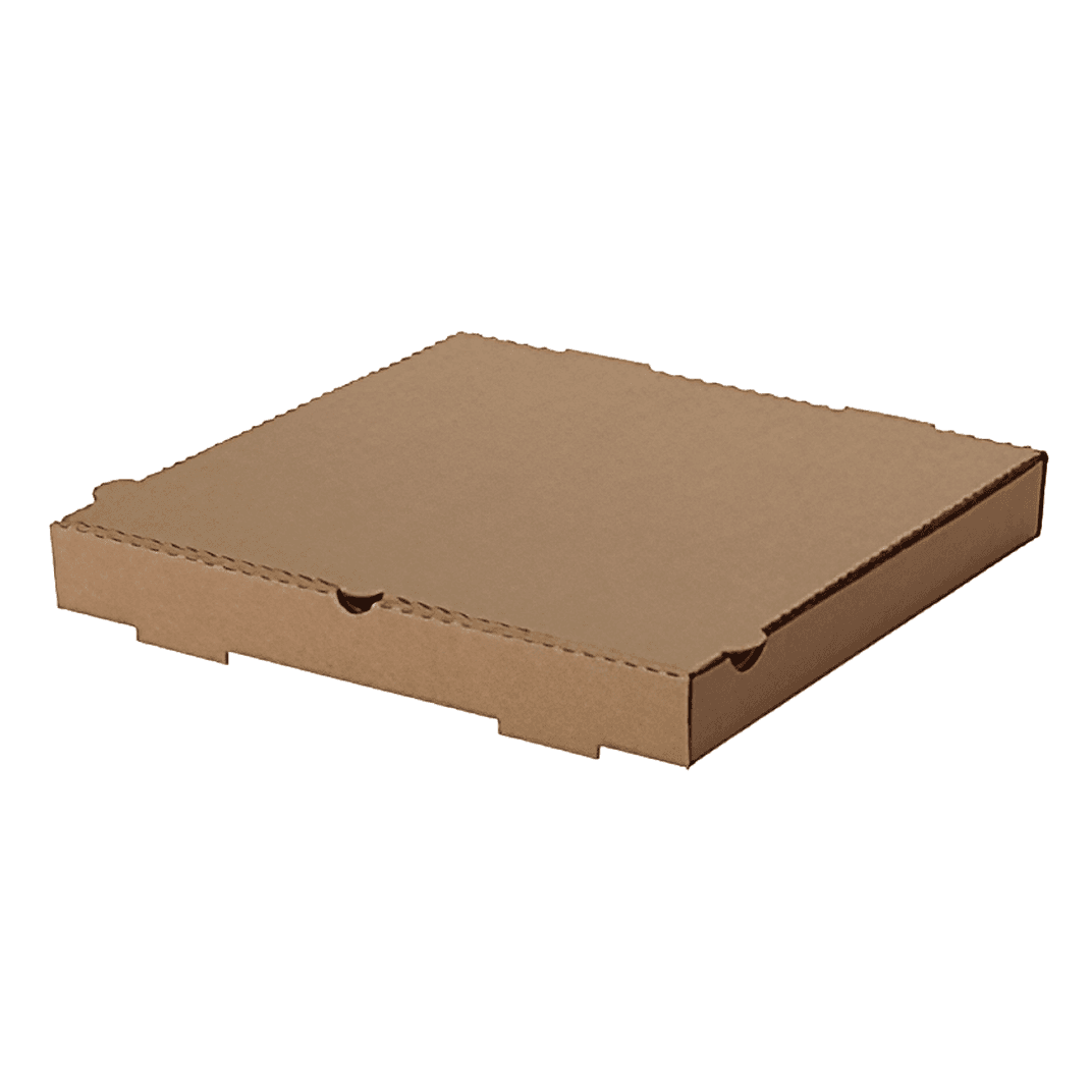 Pizza Box 8X8X1.88 IN Corrugated Cardboard Kraft/Kraft Square E-Flute Oven Safe Microwave Safe 50 Count/Bundle