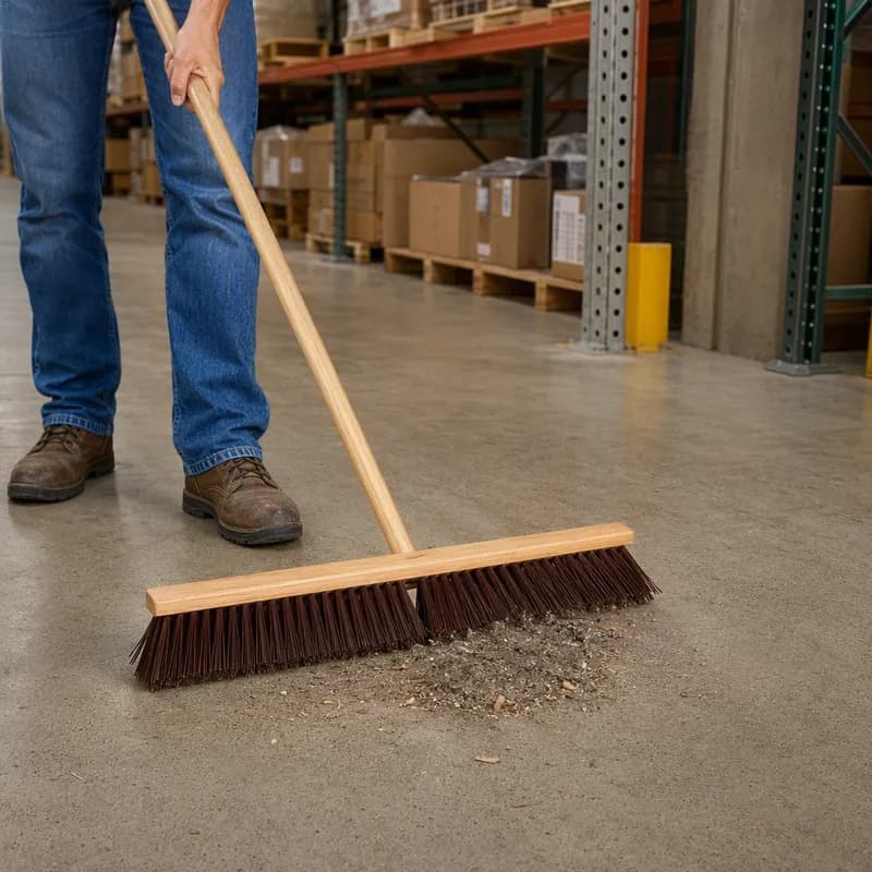 Multi-Purpose Broom Head Maroon PP With 24IN Head 1/Each