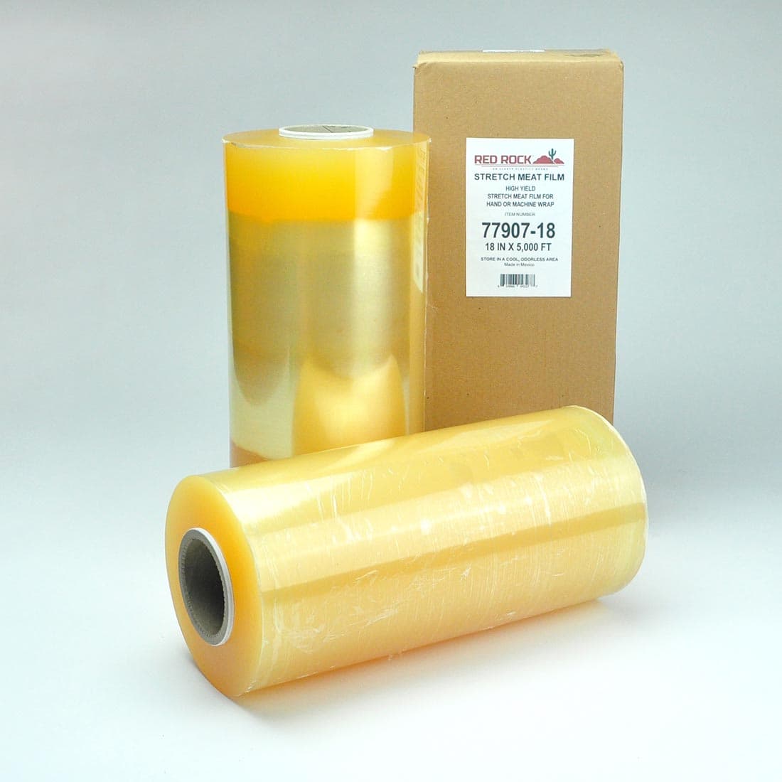 Red Rock® Meat Single Layer Film 12IN X5000FT Clear For Hand Wrap Station 1/Roll