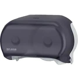 Optima Versa Toilet Paper Dispenser Wall Mount Smoke 2-Roll Twin 1/Each