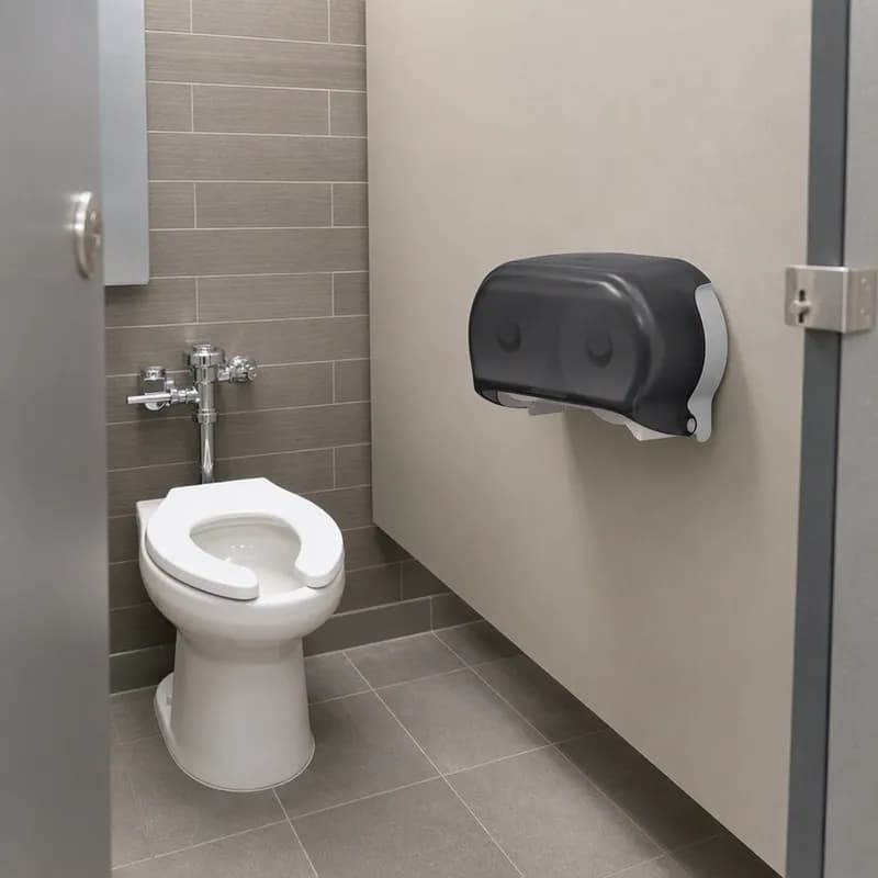 Optima Versa Toilet Paper Dispenser Wall Mount Smoke 2-Roll Twin 1/Each