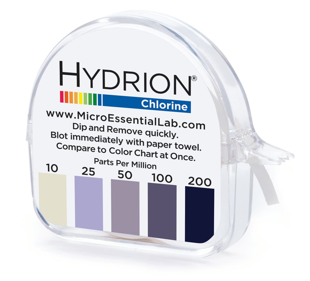 Chlorine Test Strips Kit 10-200 PPM 10 Count/Box
