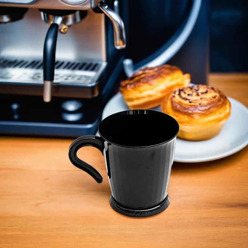 Cup Mug 8 FLOZ Plastic Black 240/Pack