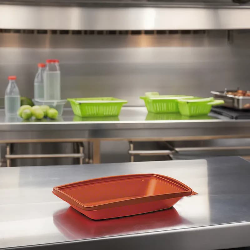 The BOTTLEBOX ® Take-Out Container Base 10.3X7.3X2 IN PP Copper Rectangle 400/Case