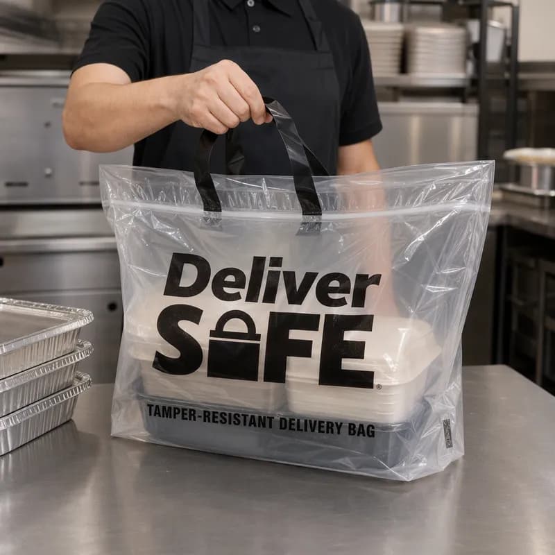 Deliver Safe® Catering Bag 21X10X15 IN 1.75MIL Clear 250/Case