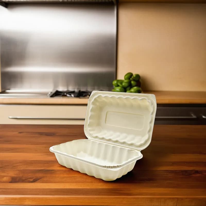 Hot Take-Out Container Hinged 9X6 IN Oblong 270/Case