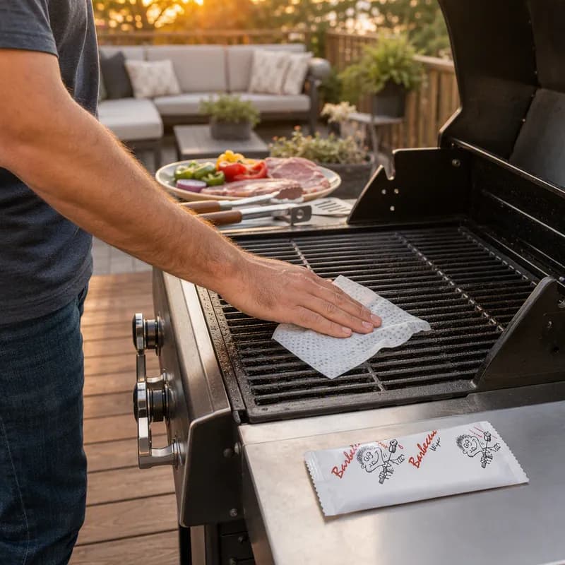 Barbeque & Grill Cleaning Wipe 8X10 IN Pre-Moistened 1000/Case