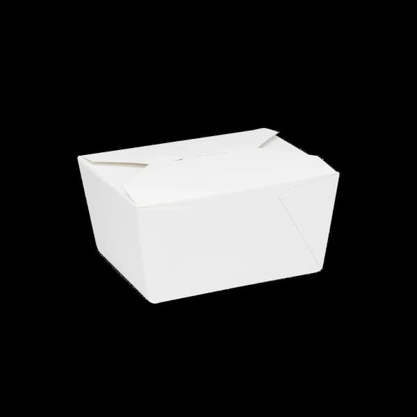 Karat® #1 Take-Out Box Fold-Top White 450/Case
