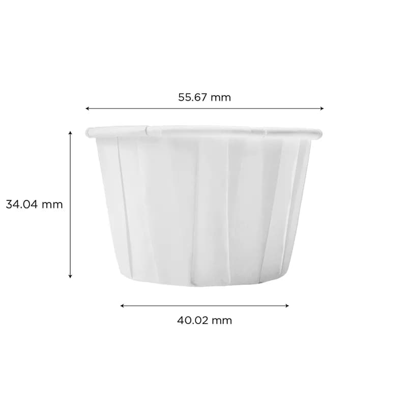 Souffle & Portion Cup 2 OZ Paper White 5000/Case