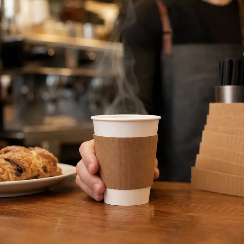 Cup Sleeve Kraft For 8-10 OZ Coffee Cup 1200/Case