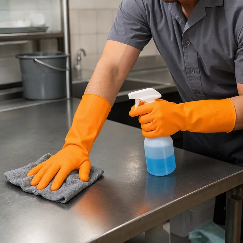ProWorks® Gloves 12 IN Orange 28MIL Neoprene Latex Blend Reusable Flock Lined 12/Dozen