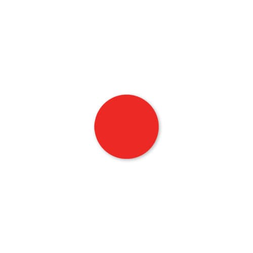 MoveMark® Label 0.75 IN Red Round 2000/Roll
