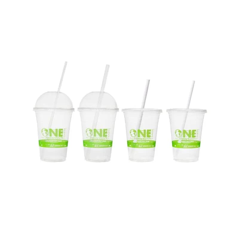 Cup 16 FLOZ PLA Green Stripe 1000/Case