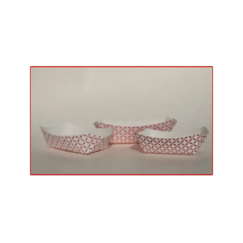 Food Tray 10.50X6.50X2 IN Paper Red Kraft 125 Count/Pack 4 Packs/Case 500 Count/Case