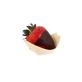 Food Tray 3 IN Wood Boat 500/Case