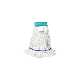 Mop Head Medium (MED) White Cotton Synthetic Blend Loop End 5IN Headband 12 Count/Pack 1 Packs/Case