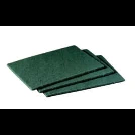 General Purpose Scouring Pad 9X6 IN Medium Duty Fiber Mineral Resin Dark Green 60/Case